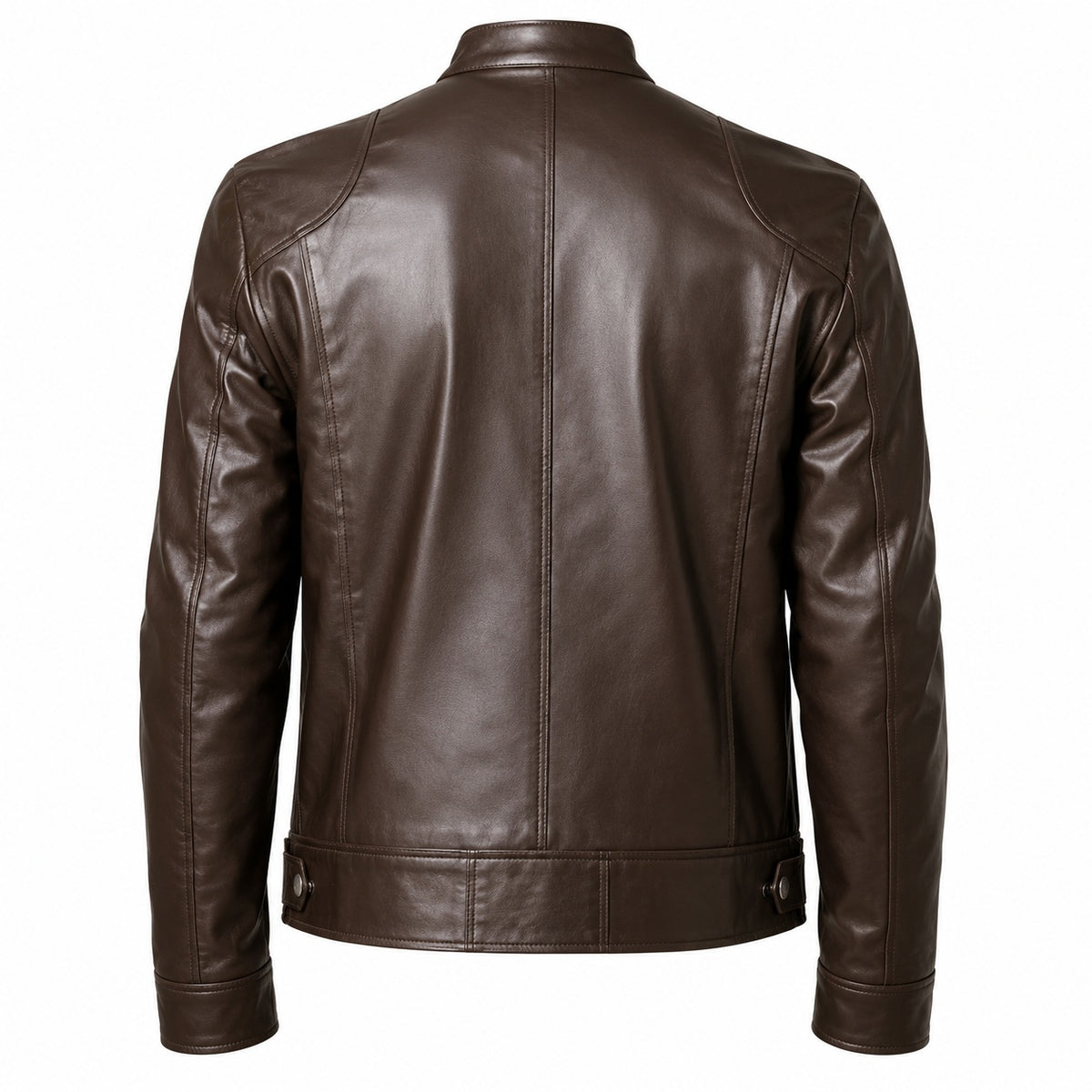 Men's Classic Stand Up Collar Original Leather Jacket