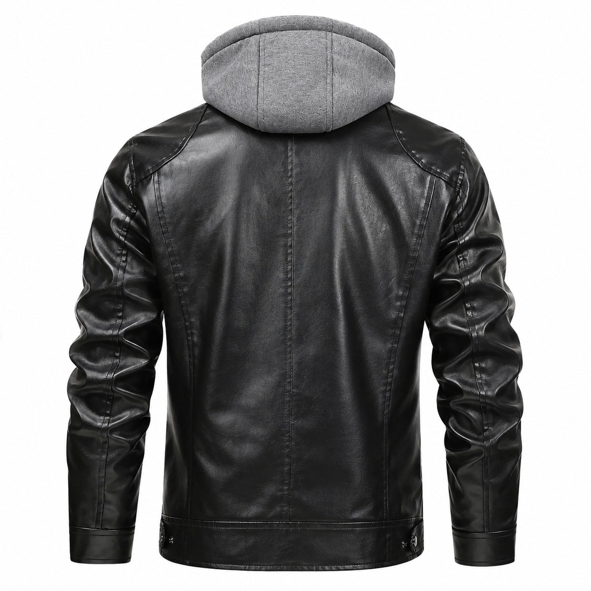 Men's Trendy Hooded Genuine Leather Jacket