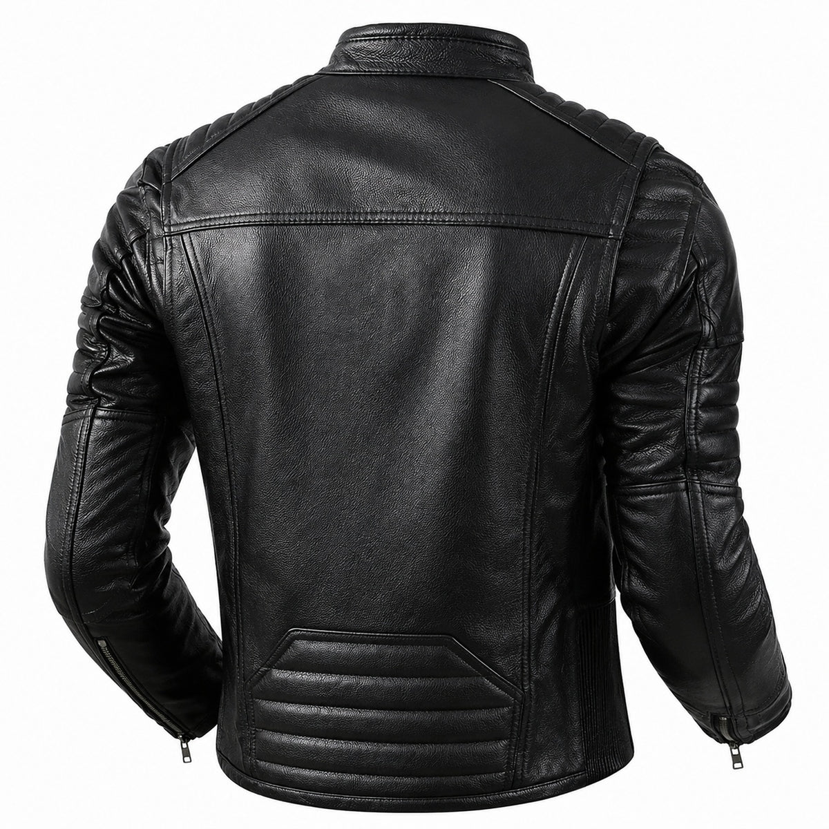 Men's Vintage Design Moto Leather Jacket