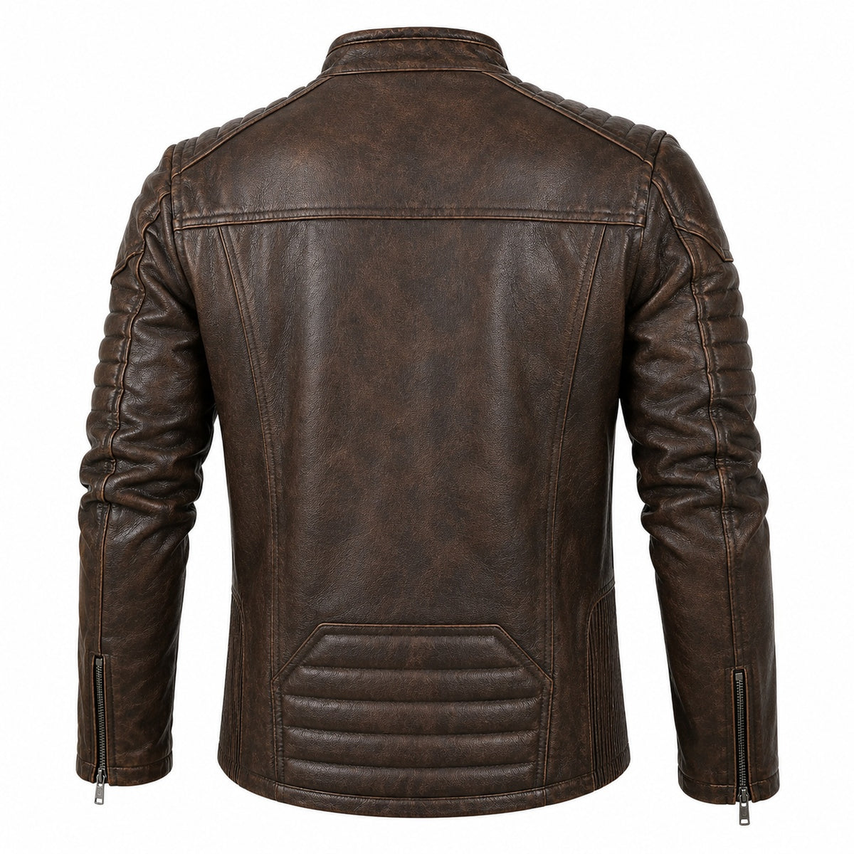 Men's Vintage Design Moto Leather Jacket