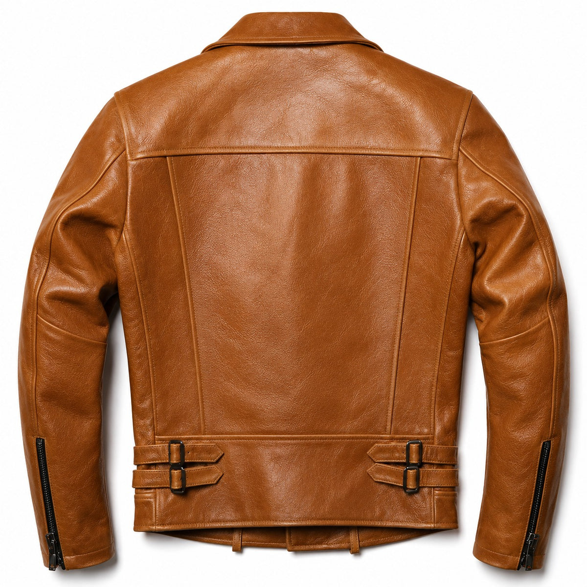 Men's Classic Asymmetrical Biker Leather Jacket