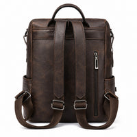 Genuine Leather Carry Backpack With Detachable Accessory Bag