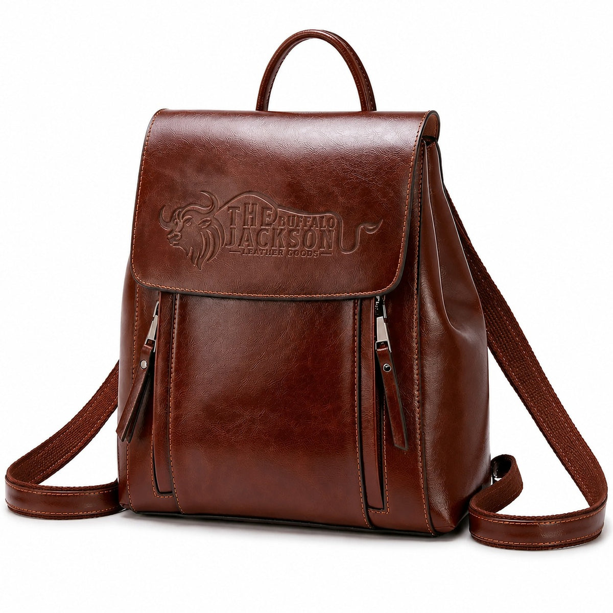 Durable Genuine Leather Backpack For Everyday Carry